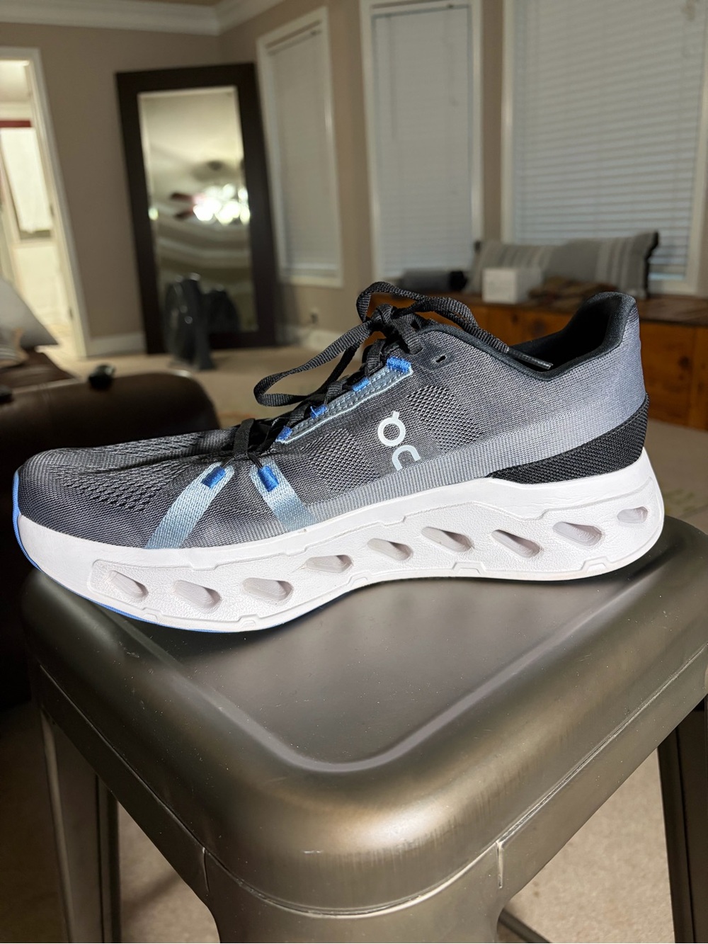 On Running Cloudclipse Black and Blue Men's Sneakers size 12.5 - Picture 6 of 10
